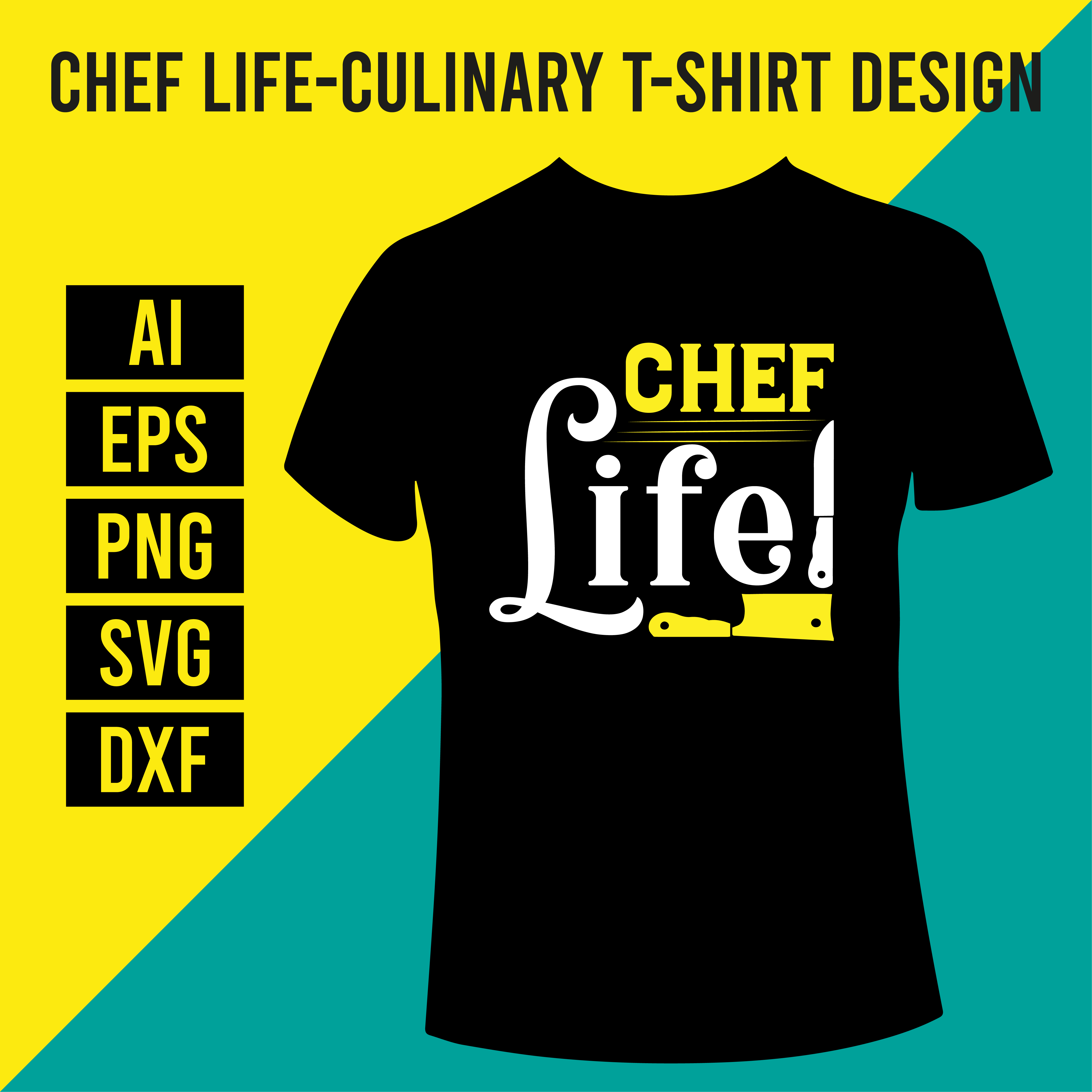 Chef Life - Culinary T-Shirt Design cover image.