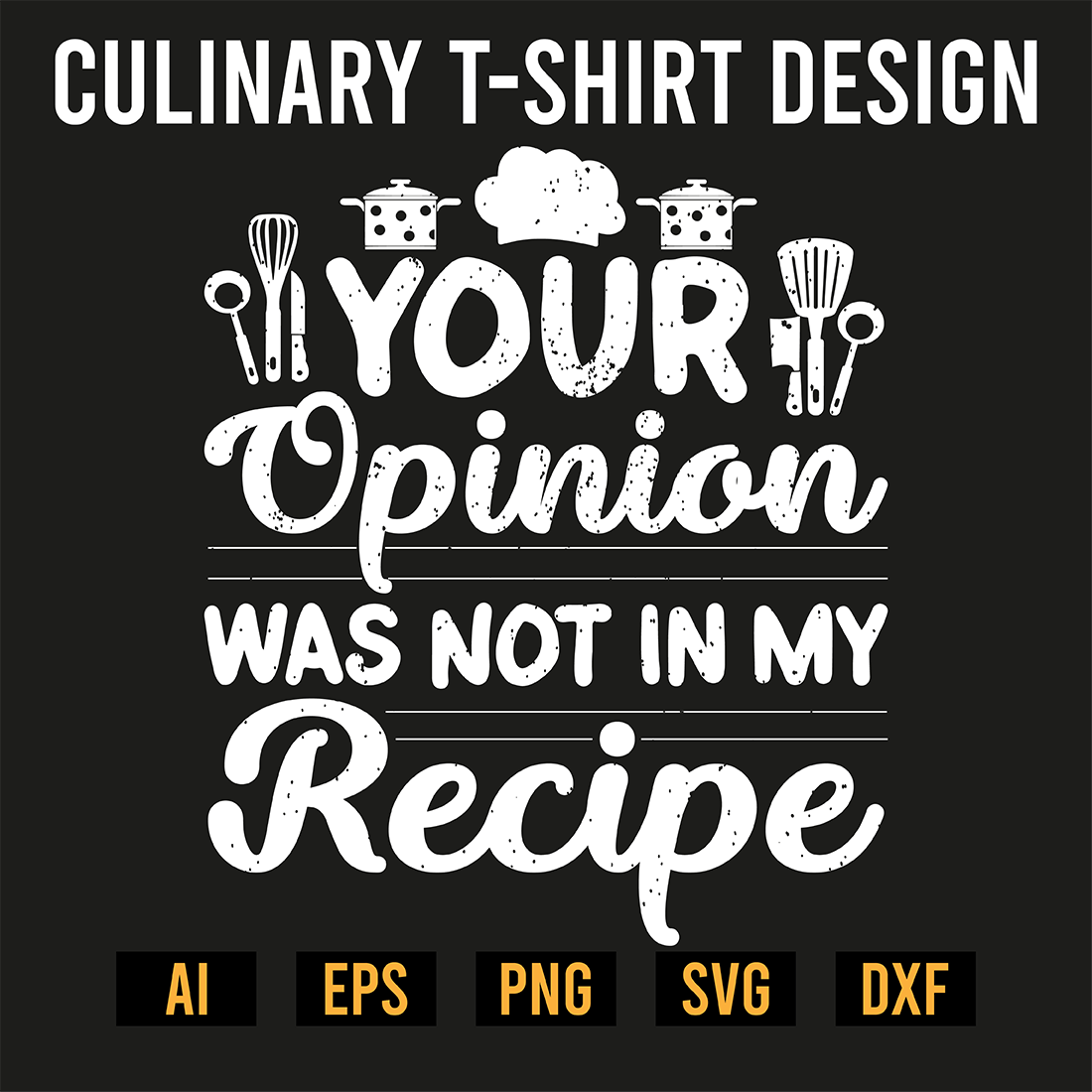 Culinary T-Shirt Design preview image.