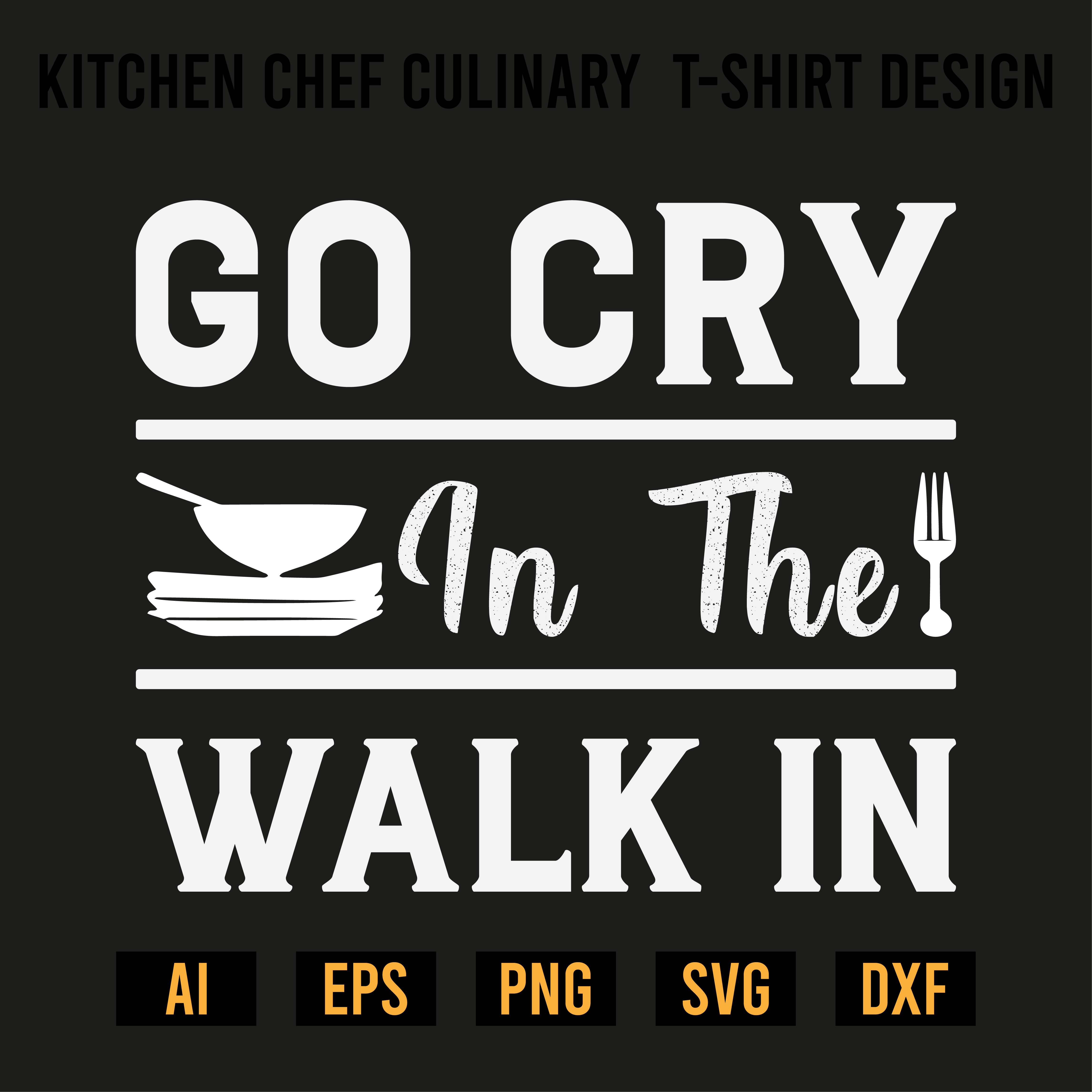 Kitchen Chef Culinary T-Shirt Design preview image.