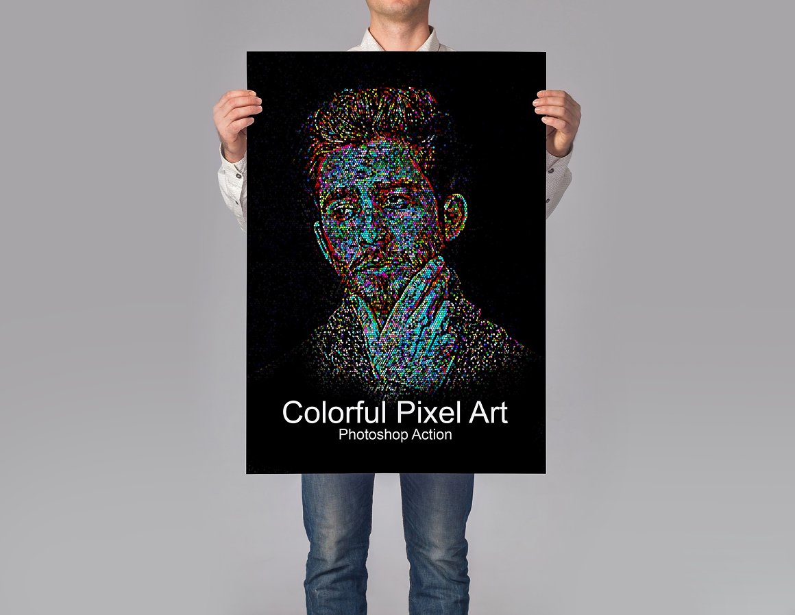 man holding poster mockup psd 534