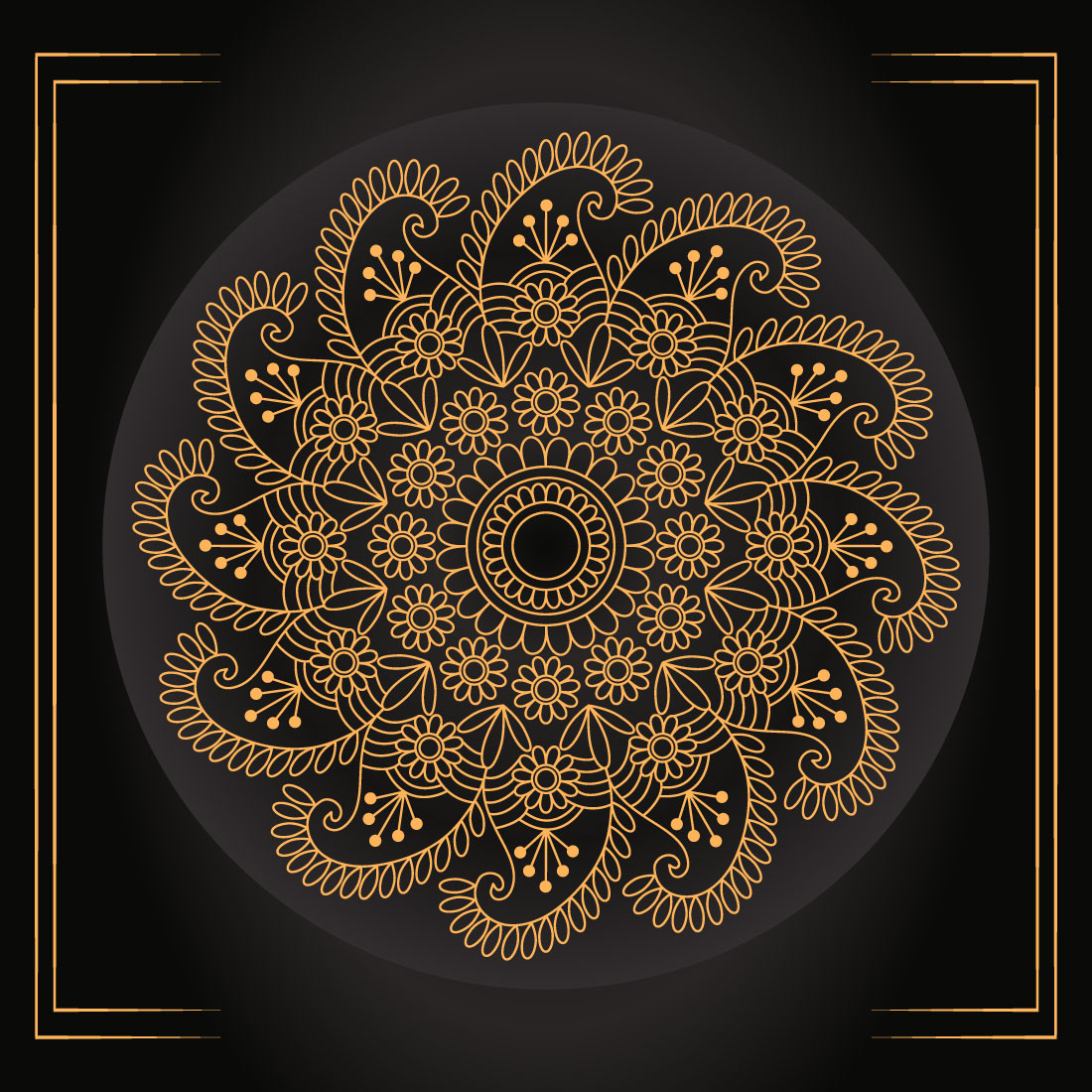 Mandala Circle Mandala Design Template SVG, Ai, EPS, PDF, JPG, PNG File cover image.