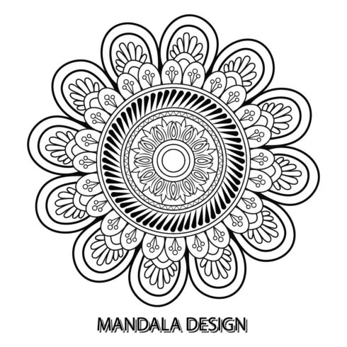 Mandala Vector Design Template SVG, Ai, EPS, PDF, JPG, PNG File cover image.