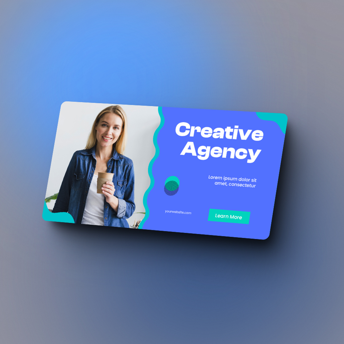 Abstract Creative Business Agency Facebook Ad Banner preview image.