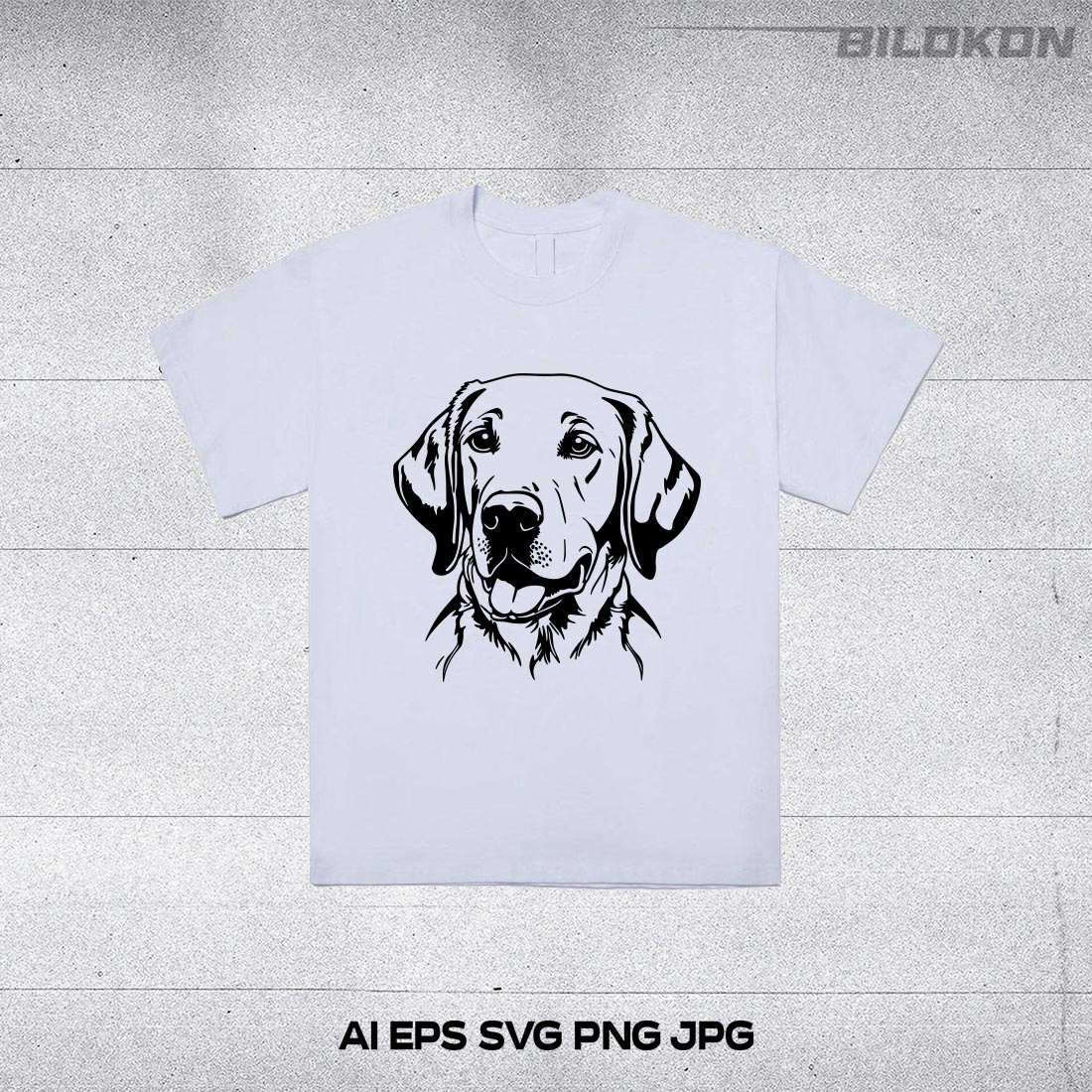 Labrador dog head, SVG, Vector, Illustration, SVG Bundle preview image.