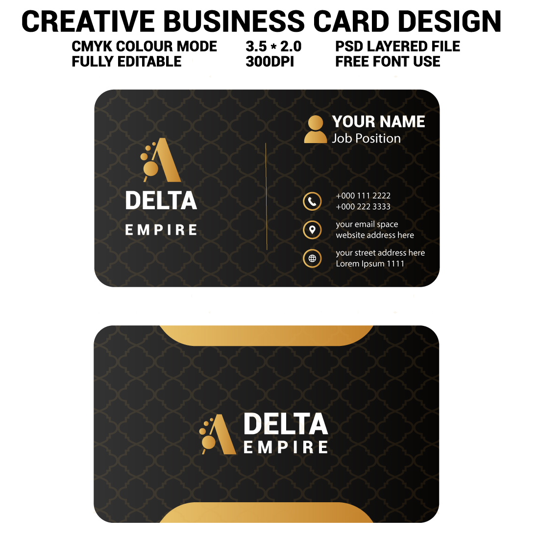 Creative Business Card Design cover image.