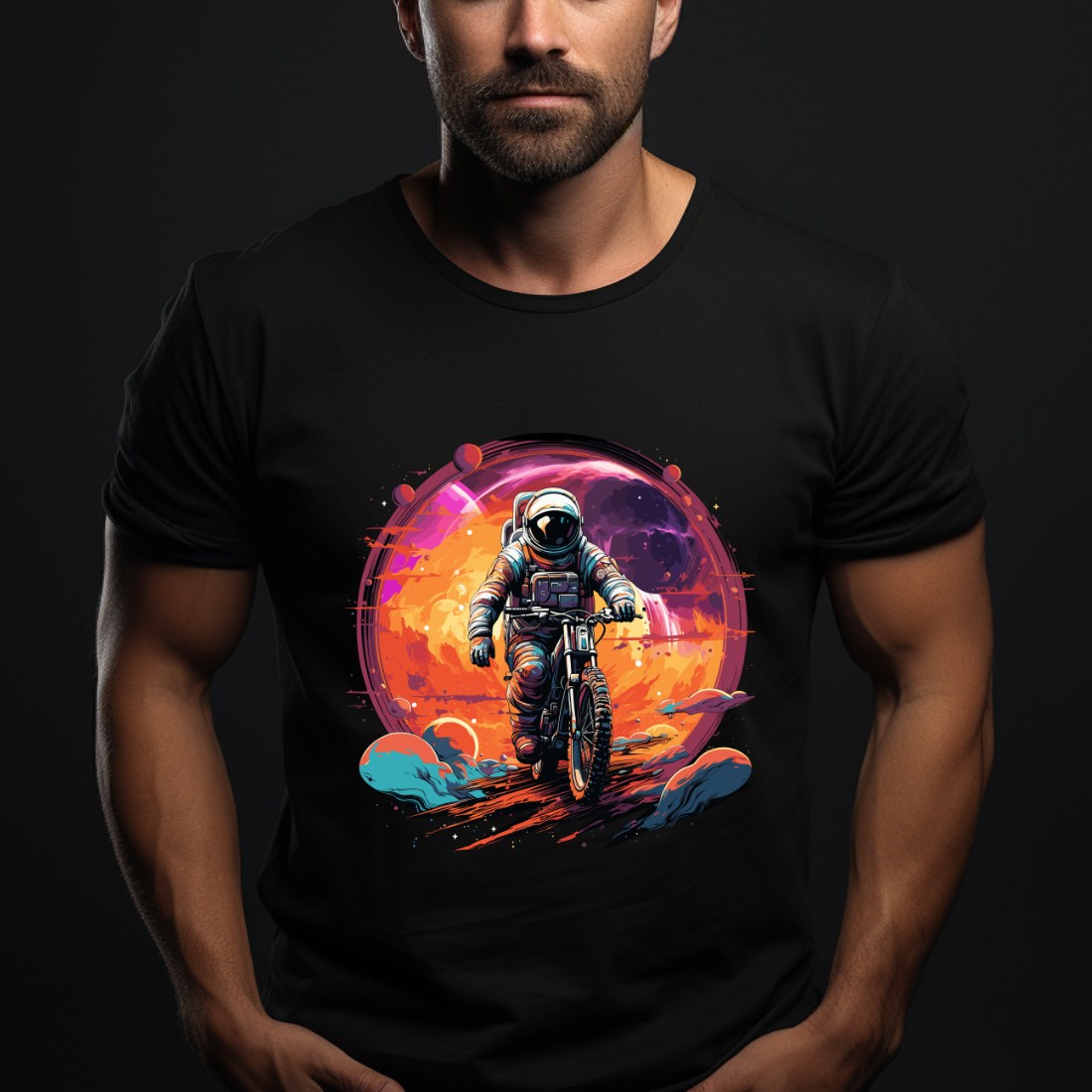 Introducing the T-Shirt Astronaut Used Bicycle: Reach for the Stars, Pedal with Style! preview image.