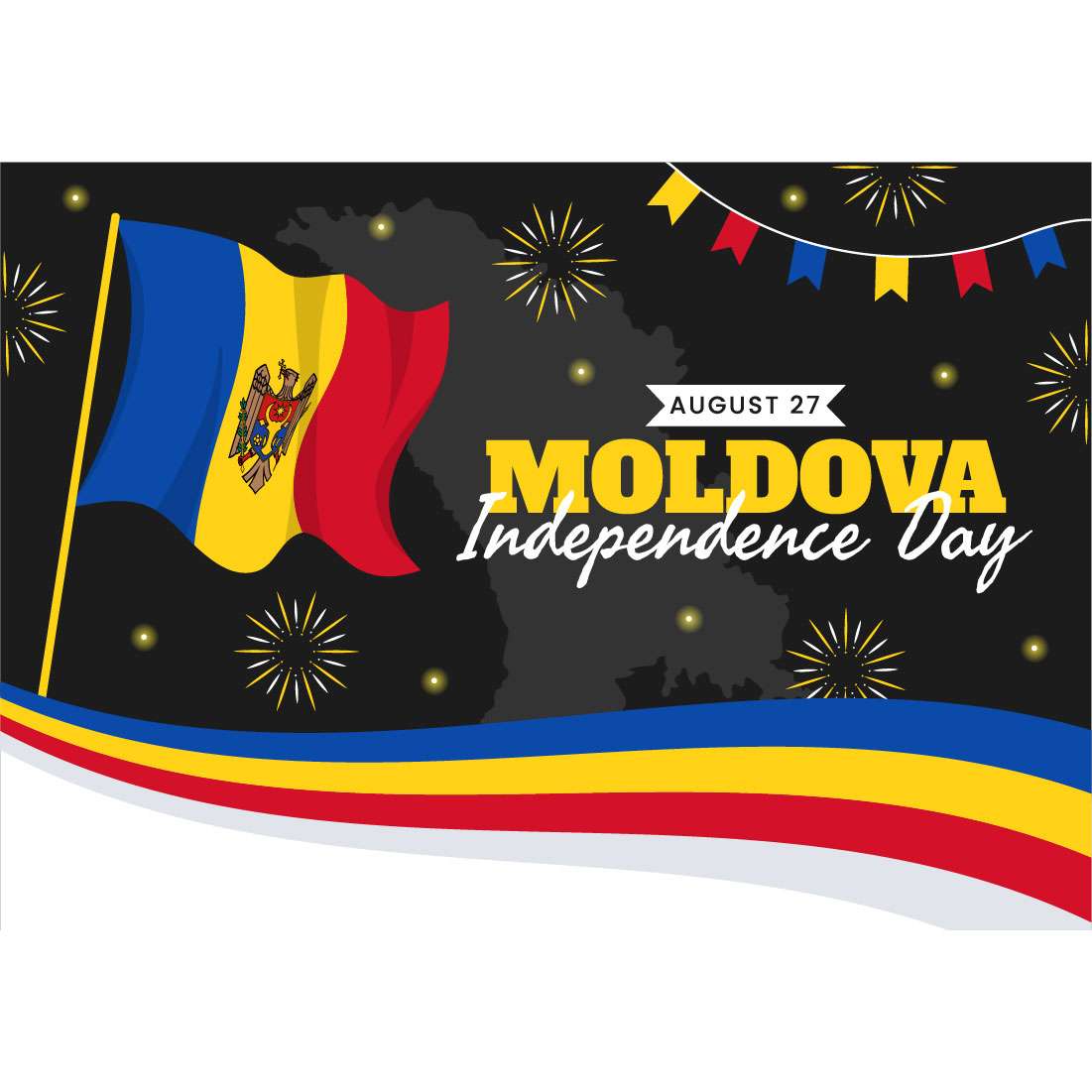 15 Moldova Independence Day Illustration preview image.