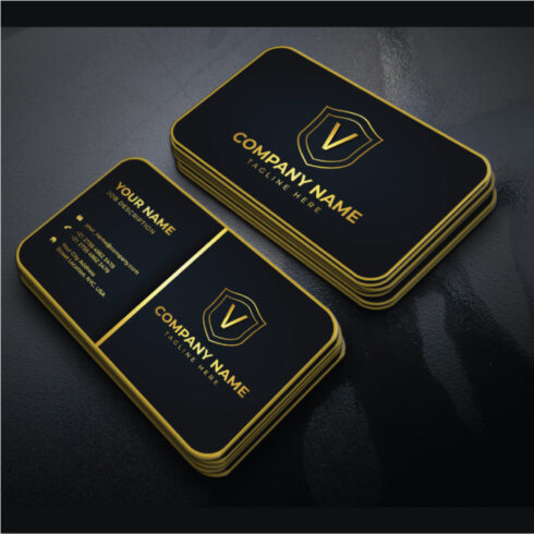 4 creative double side business card bundle design cover image.
