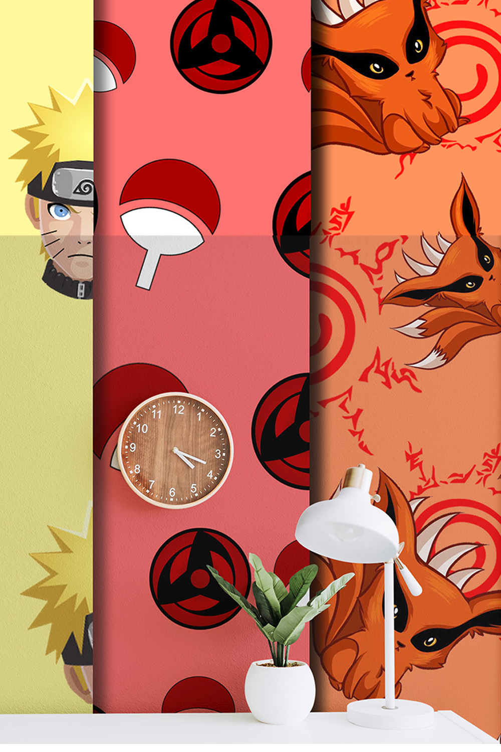 Naruto seamless pattern Textures for Room decor and Gift wrap pinterest preview image.