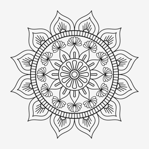 Ornamental Mandala Design Coloring Book cover image.