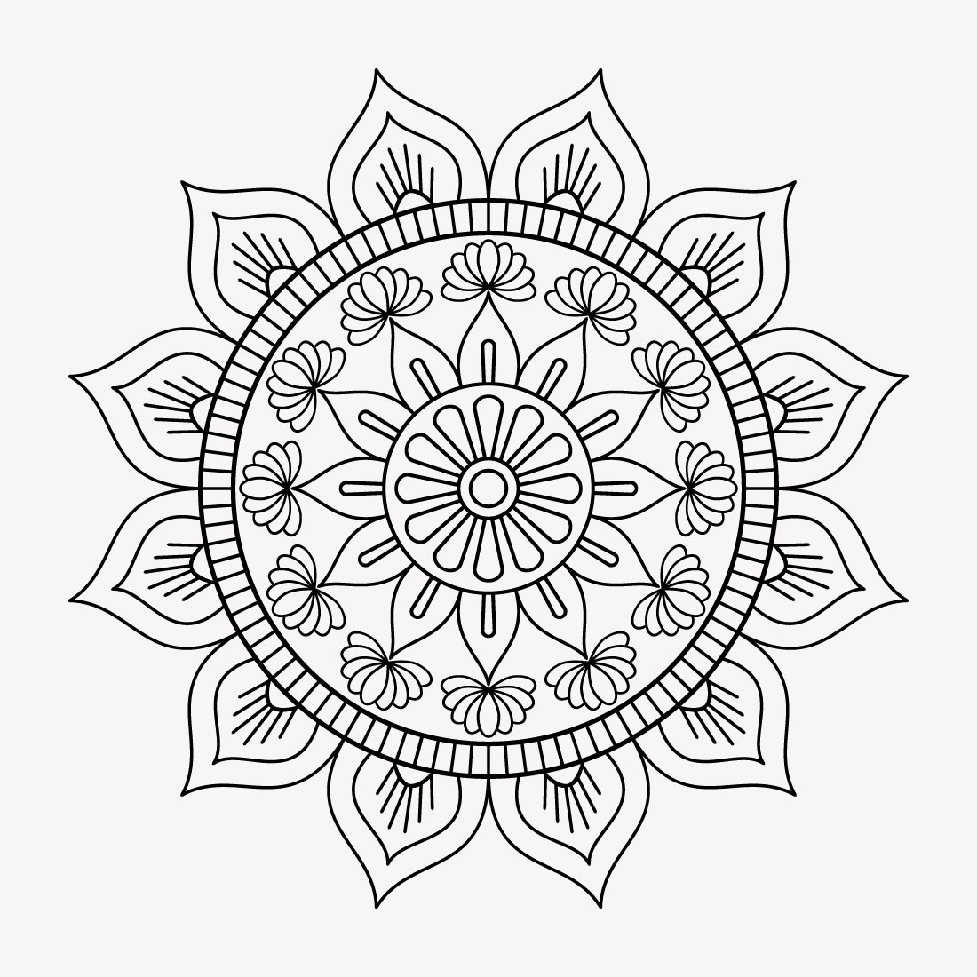 Ornamental Mandala Design Coloring Book cover image.