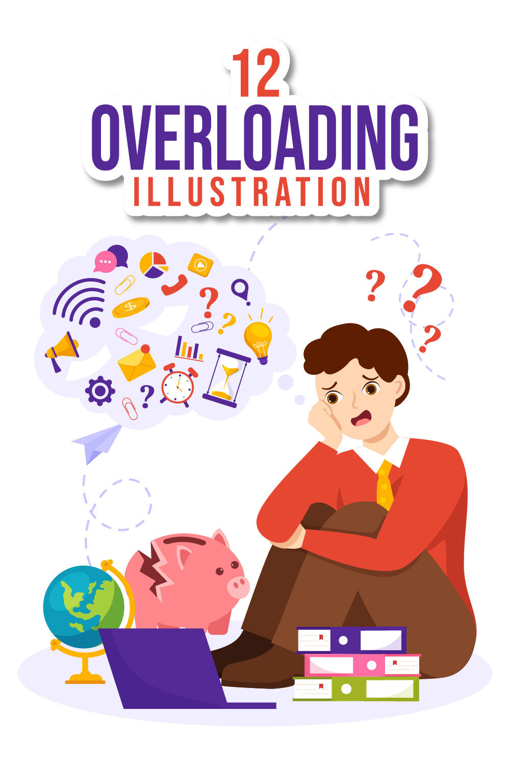 12 Overloading Business Illustration pinterest preview image.