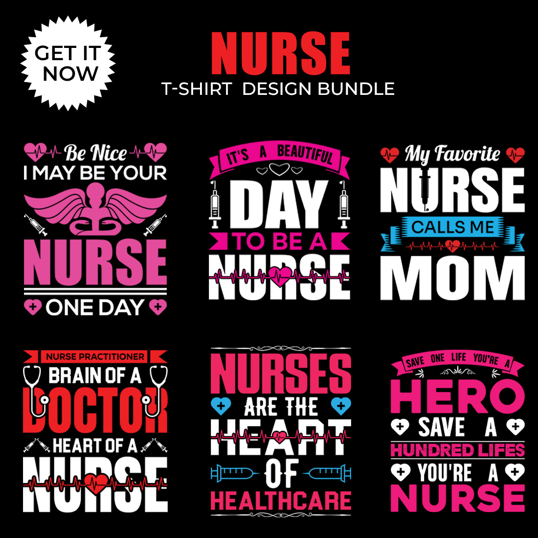 6 creative and unique t shirt design bundle Typography t shirt design bundle cover image.
