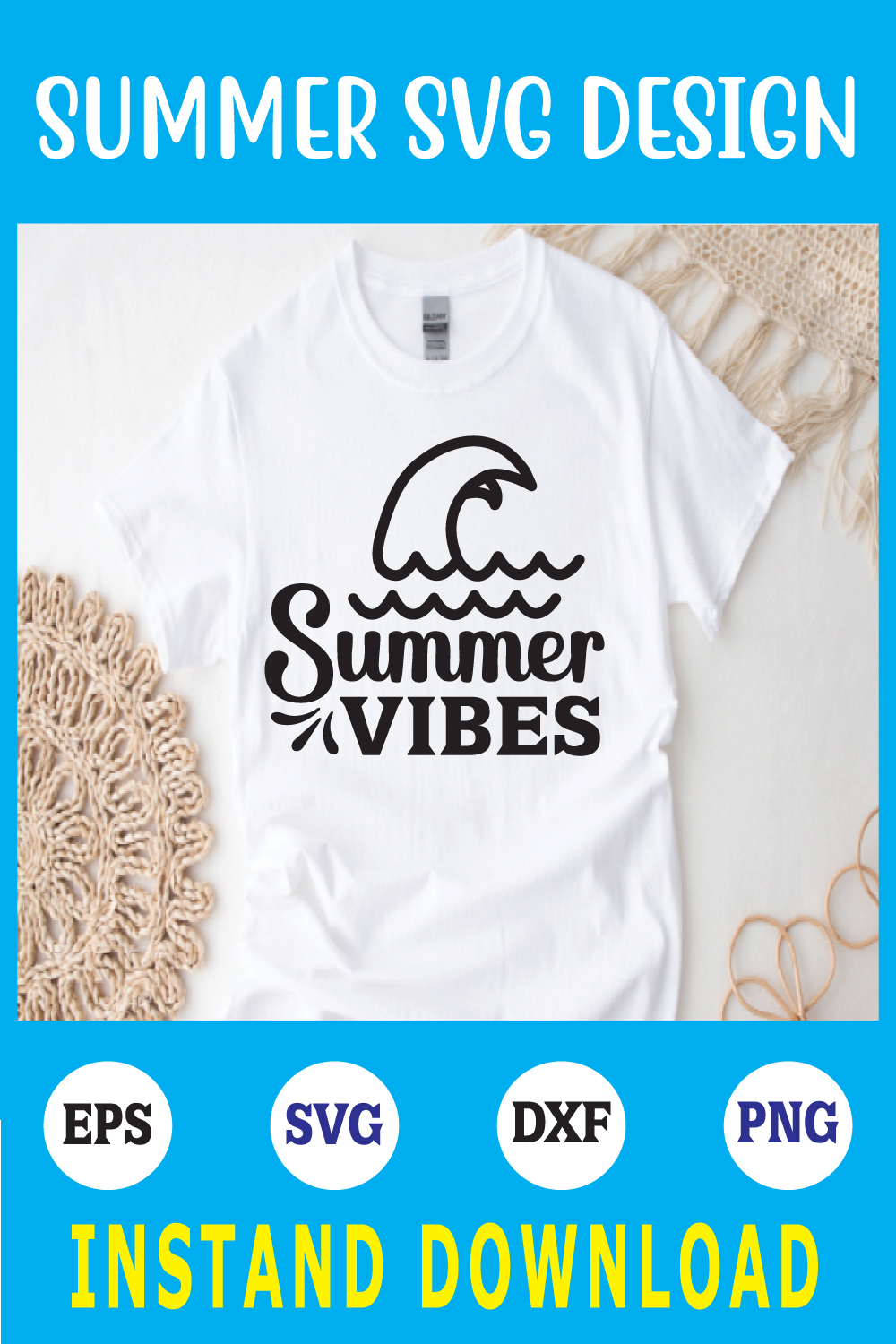 summer vibes svg pinterest preview image.