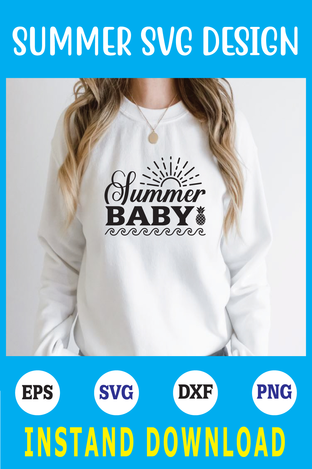 summer baby svg pinterest preview image.