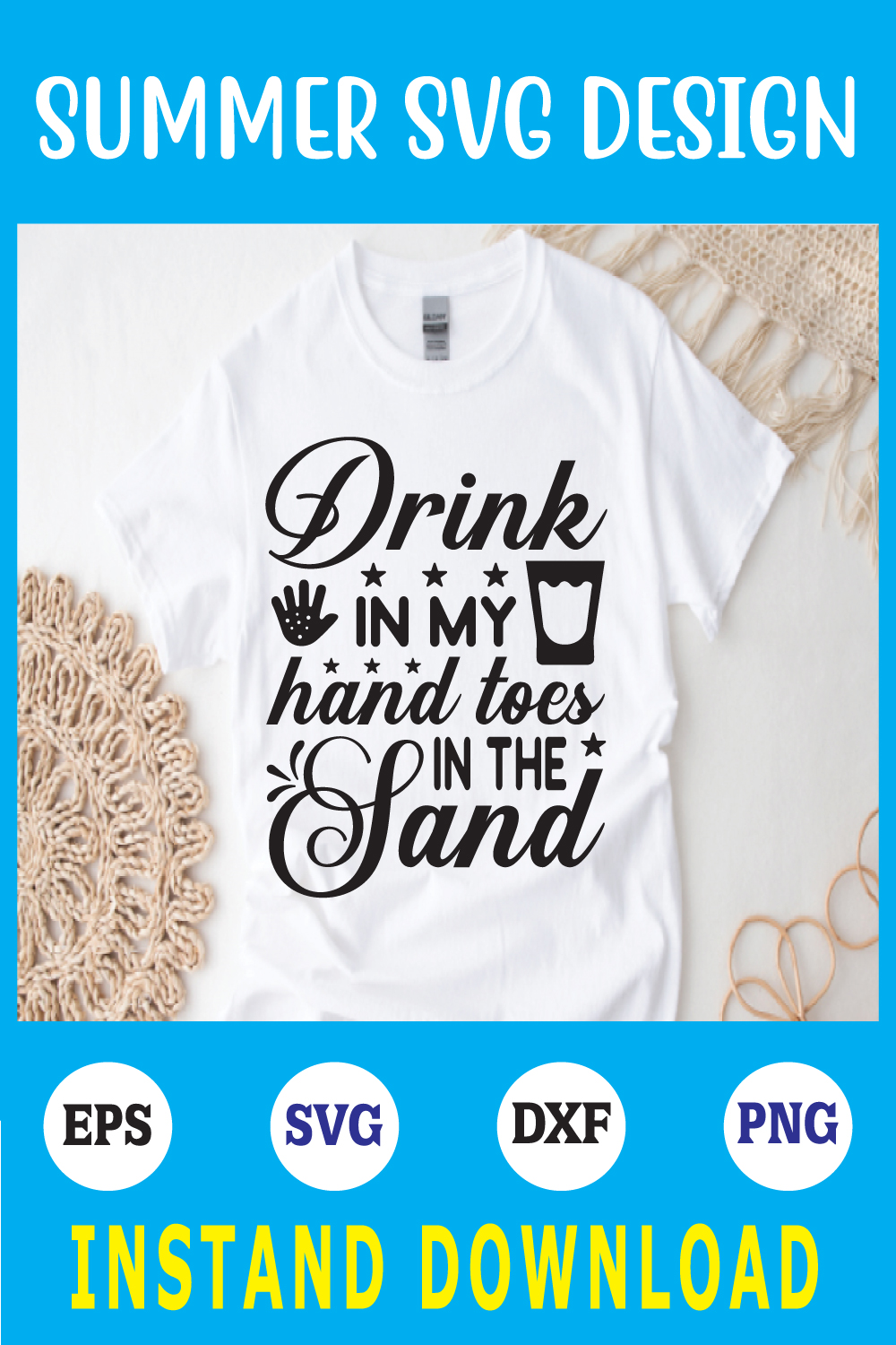 drink in my hand toes in the sand svg pinterest preview image.