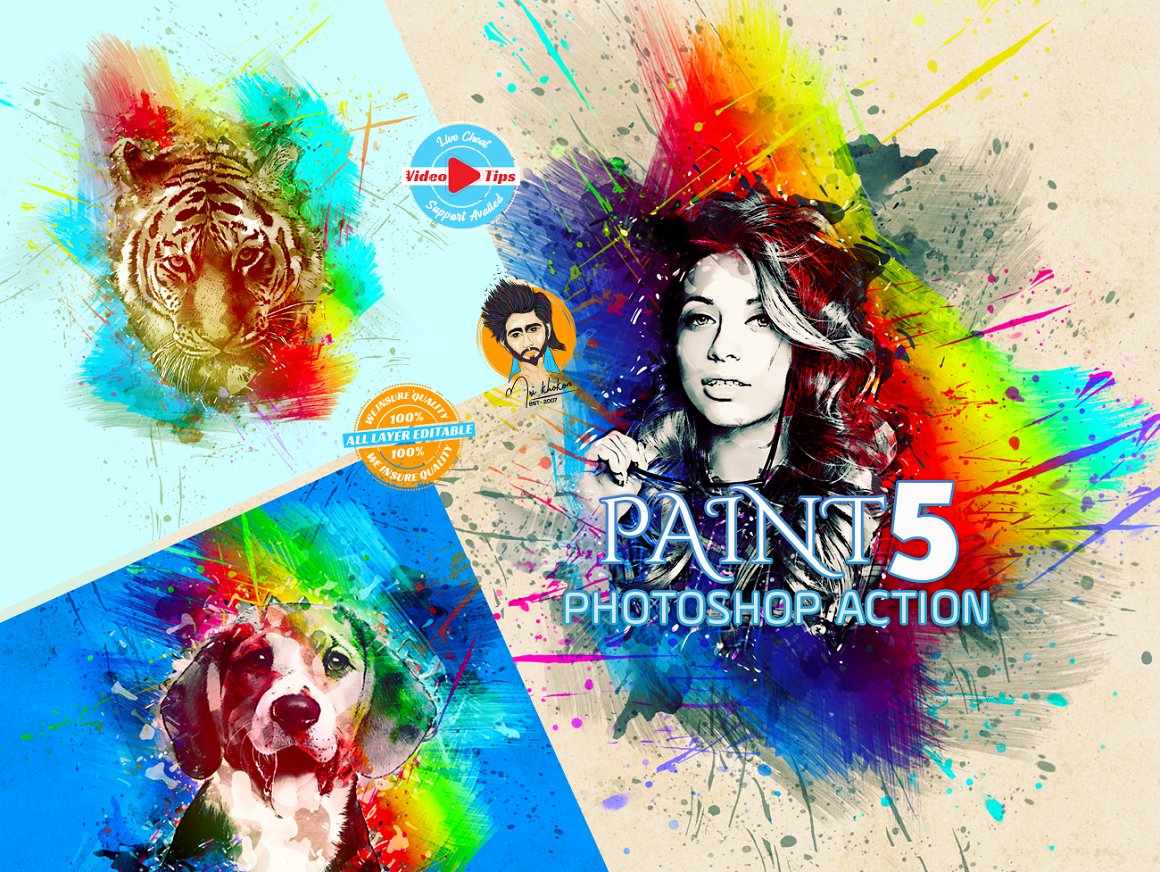 paint photoshop action cover 524