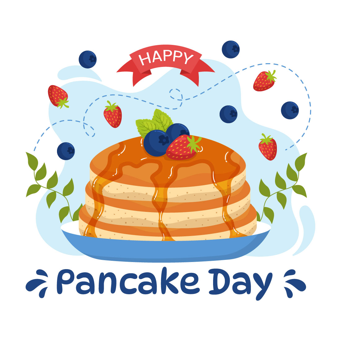 12 Pancake Day Vector Illustration preview image.