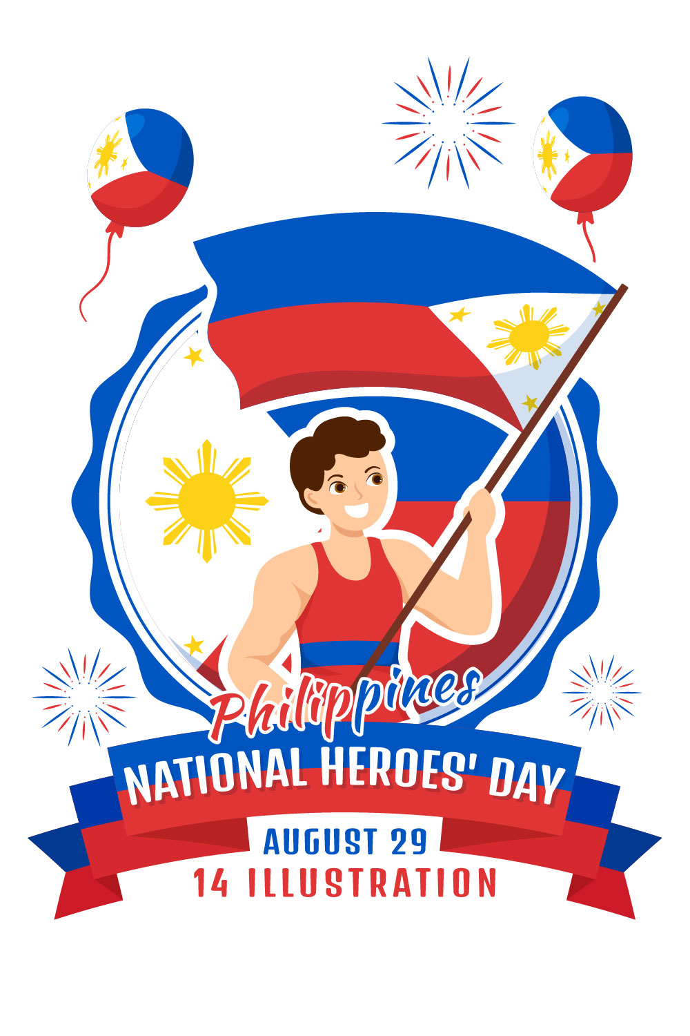 14 Philippines National Heroes Day Illustration pinterest preview image.