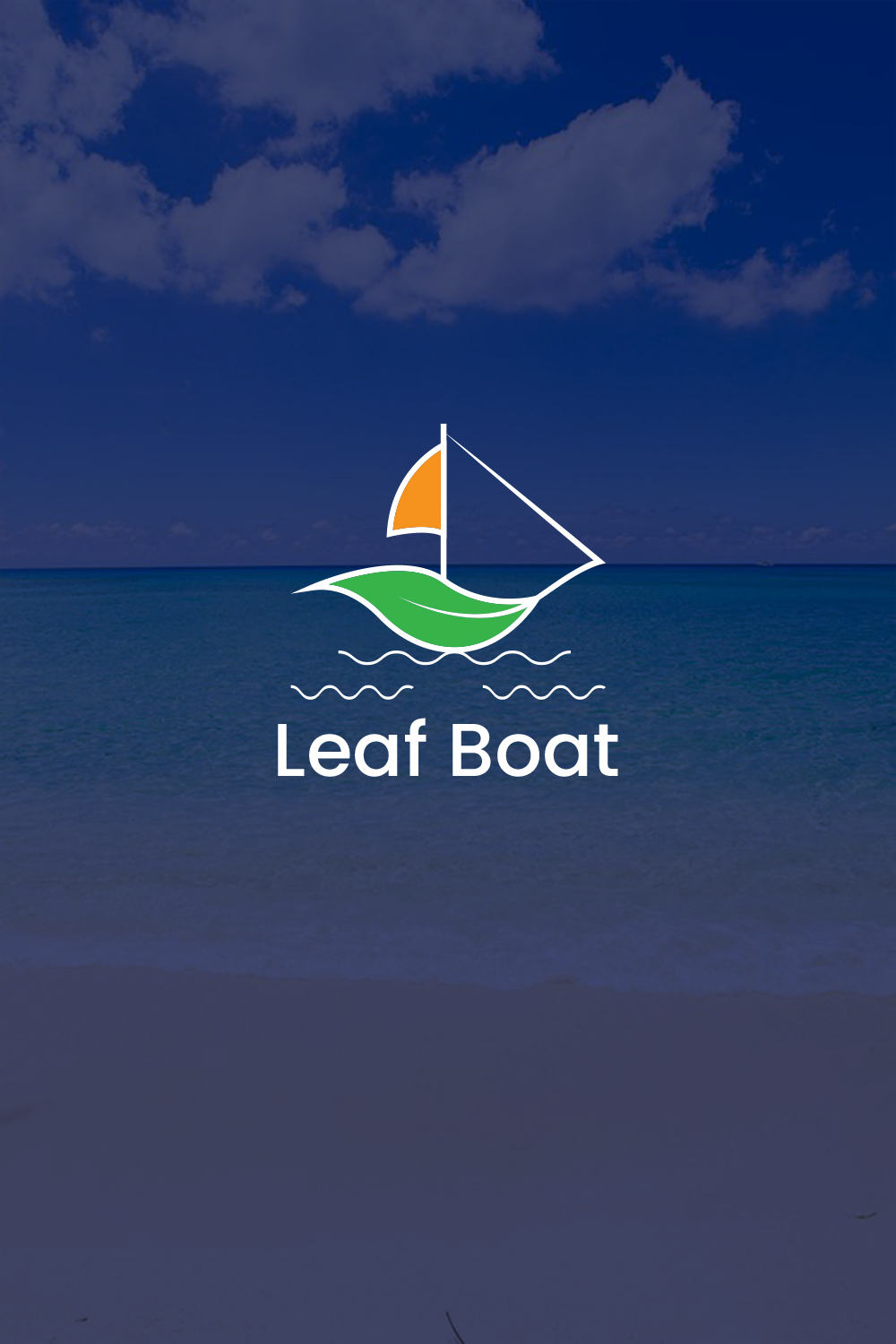 leaf boat logo pinterest preview image.