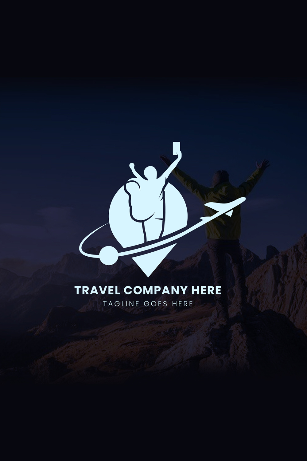 Global travel logo pinterest preview image.