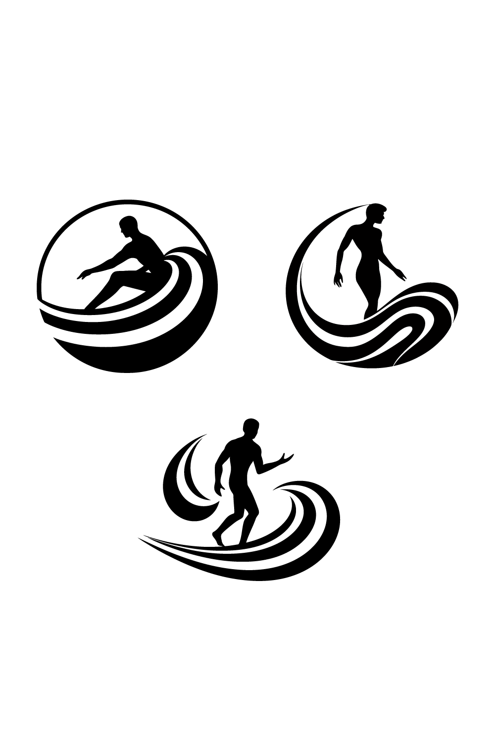 surf bech logo design pinterest preview image.