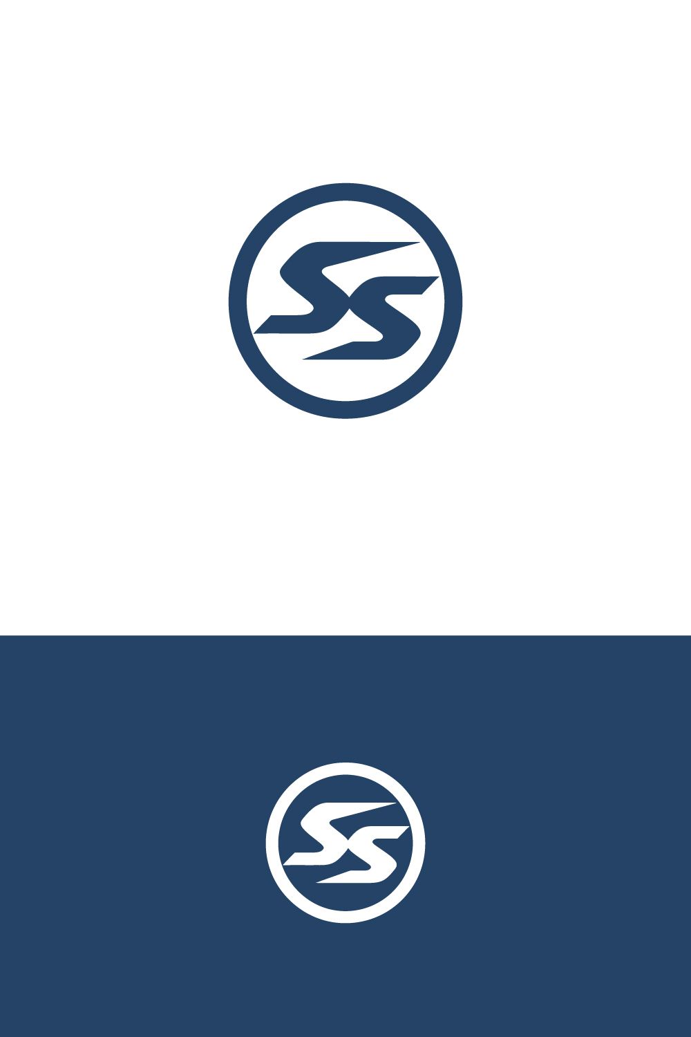 letters SS logo design pinterest preview image.