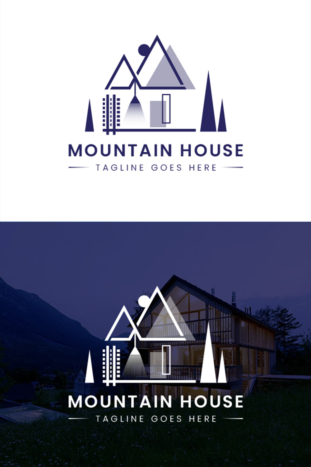 Mountain house logo pinterest preview image.
