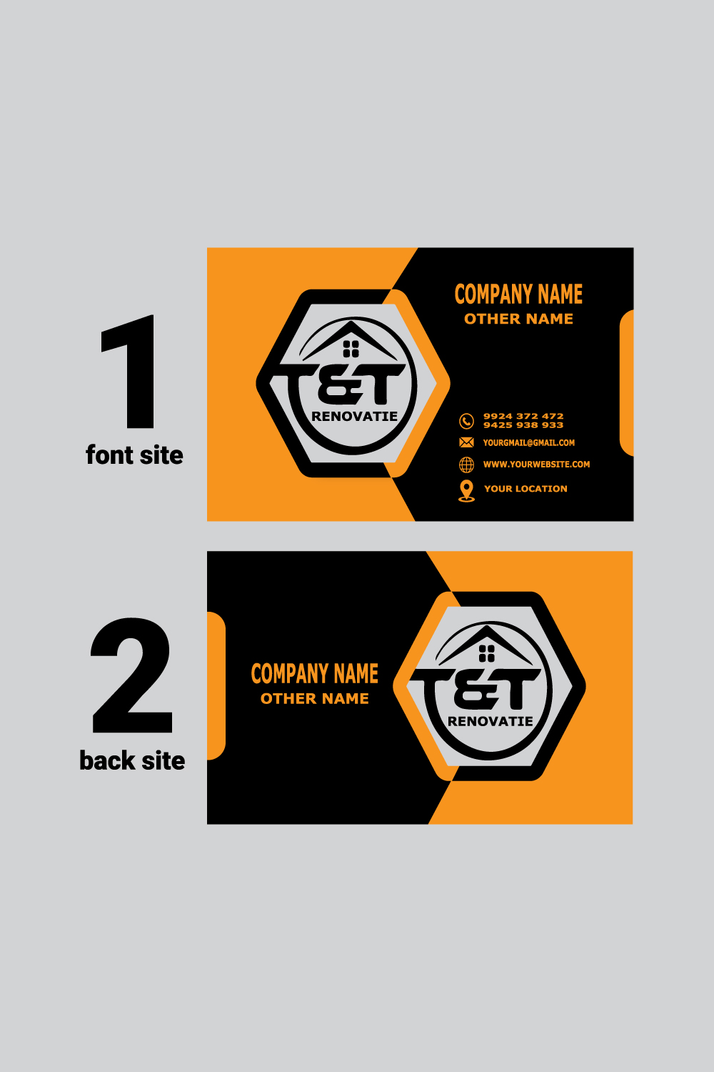 business card design illustration and vector pinterest preview image.