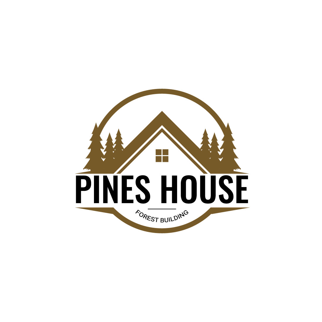 Pine House Logo design preview image.