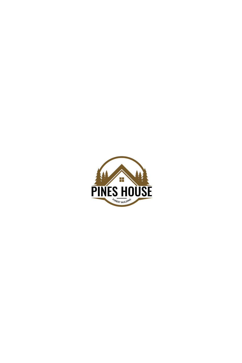 Pine House Logo design pinterest preview image.