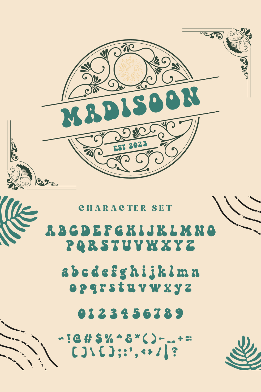 Madisoon - Retro Vintage Font pinterest preview image.