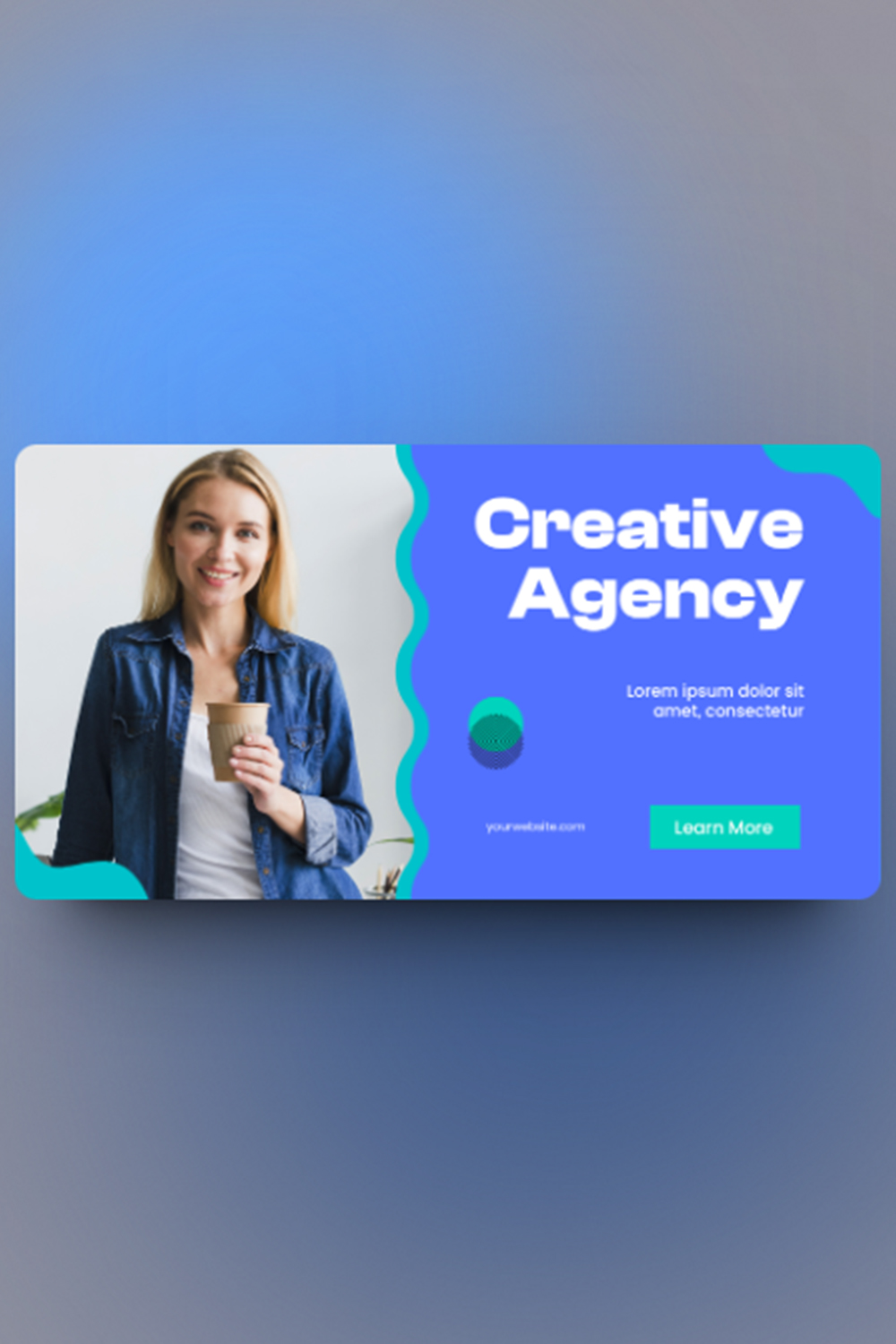 Abstract Creative Business Agency Facebook Ad Banner pinterest preview image.