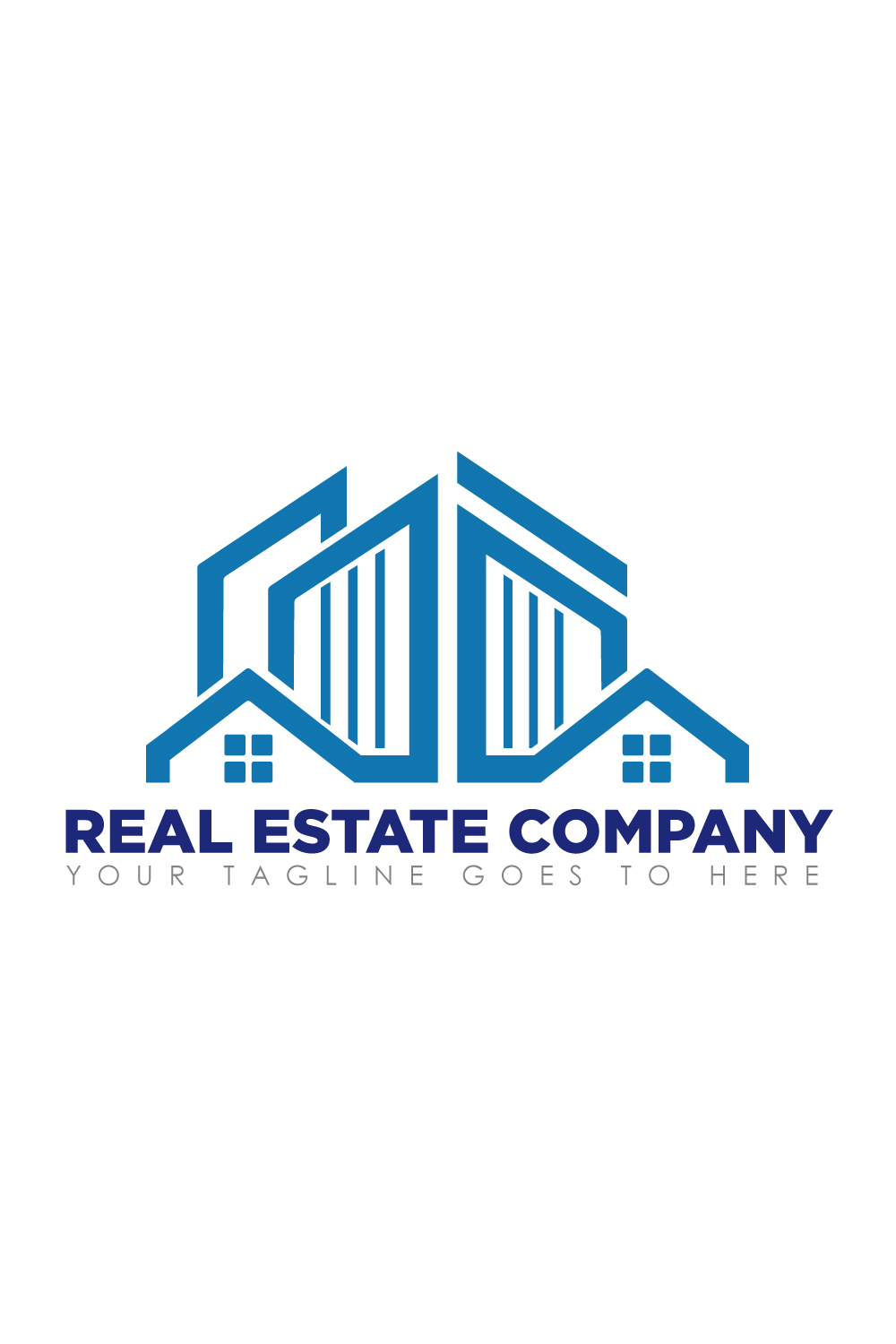 Real Estate company logo design pinterest preview image.