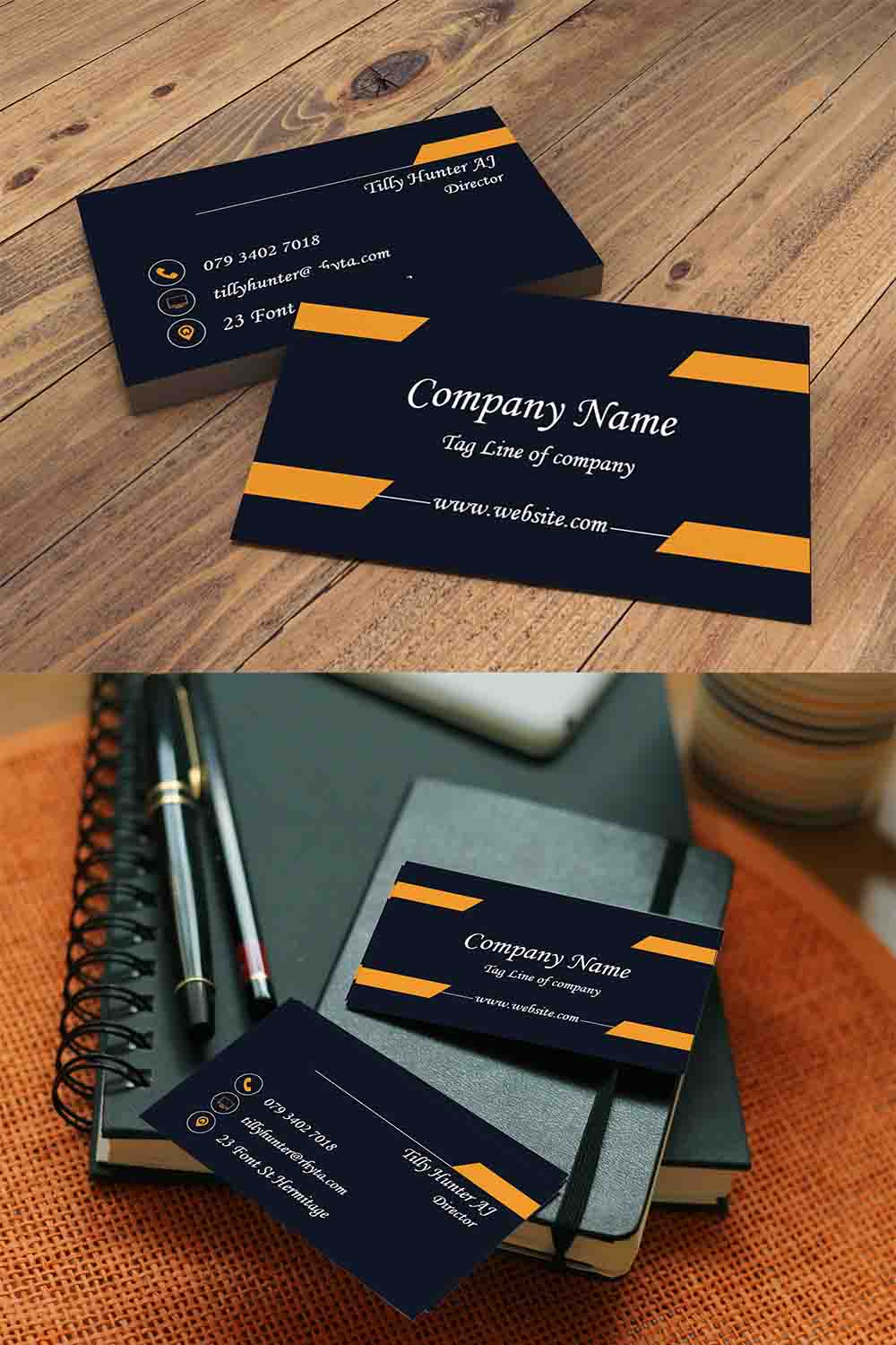 Visiting Card Templates pinterest preview image.