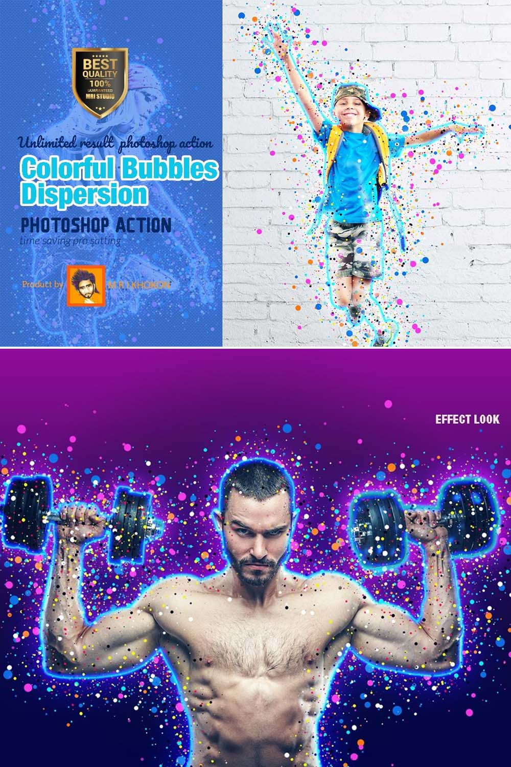 Colorful Bubbles Dispersion pinterest preview image.