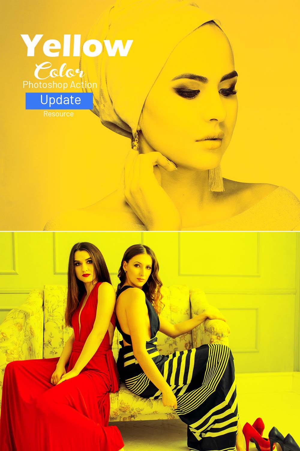 Yellow Color Look Action pinterest preview image.