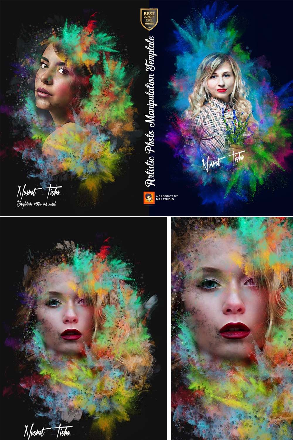 Artistic Photo Manipulation Template pinterest preview image.