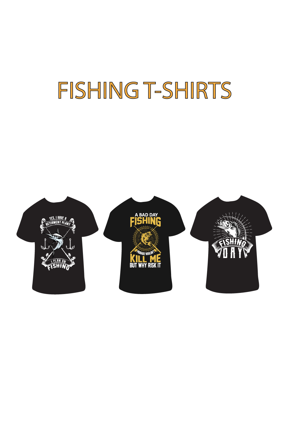 Fishing T-shirt Design pinterest preview image.
