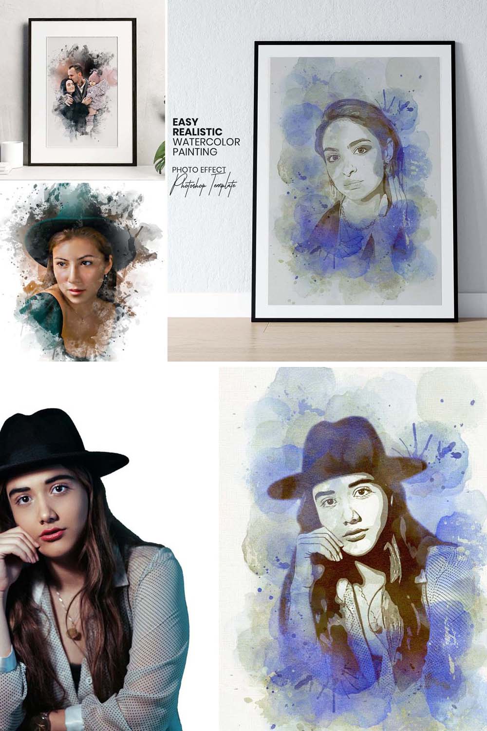 Easy Realistic Watercolor Painting pinterest preview image.
