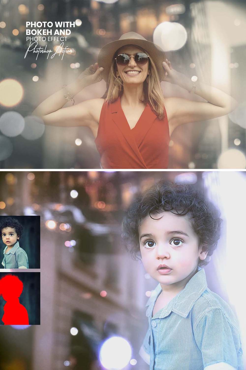 Photo with Bokeh and Light Effect pinterest preview image.