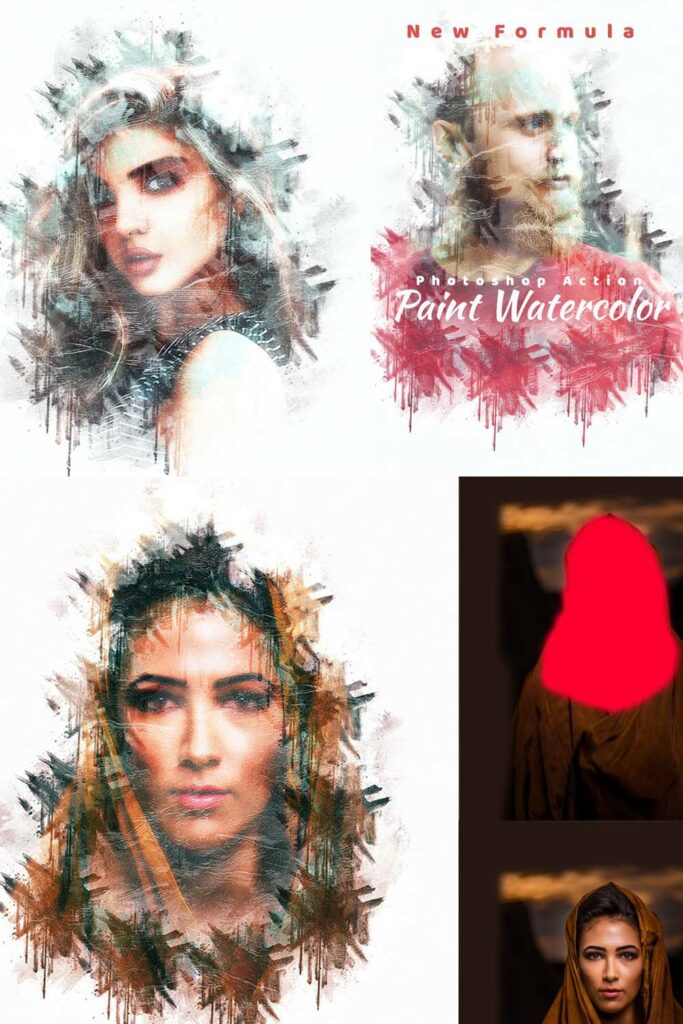 Paint Watercolor Photoshop Action - MasterBundles