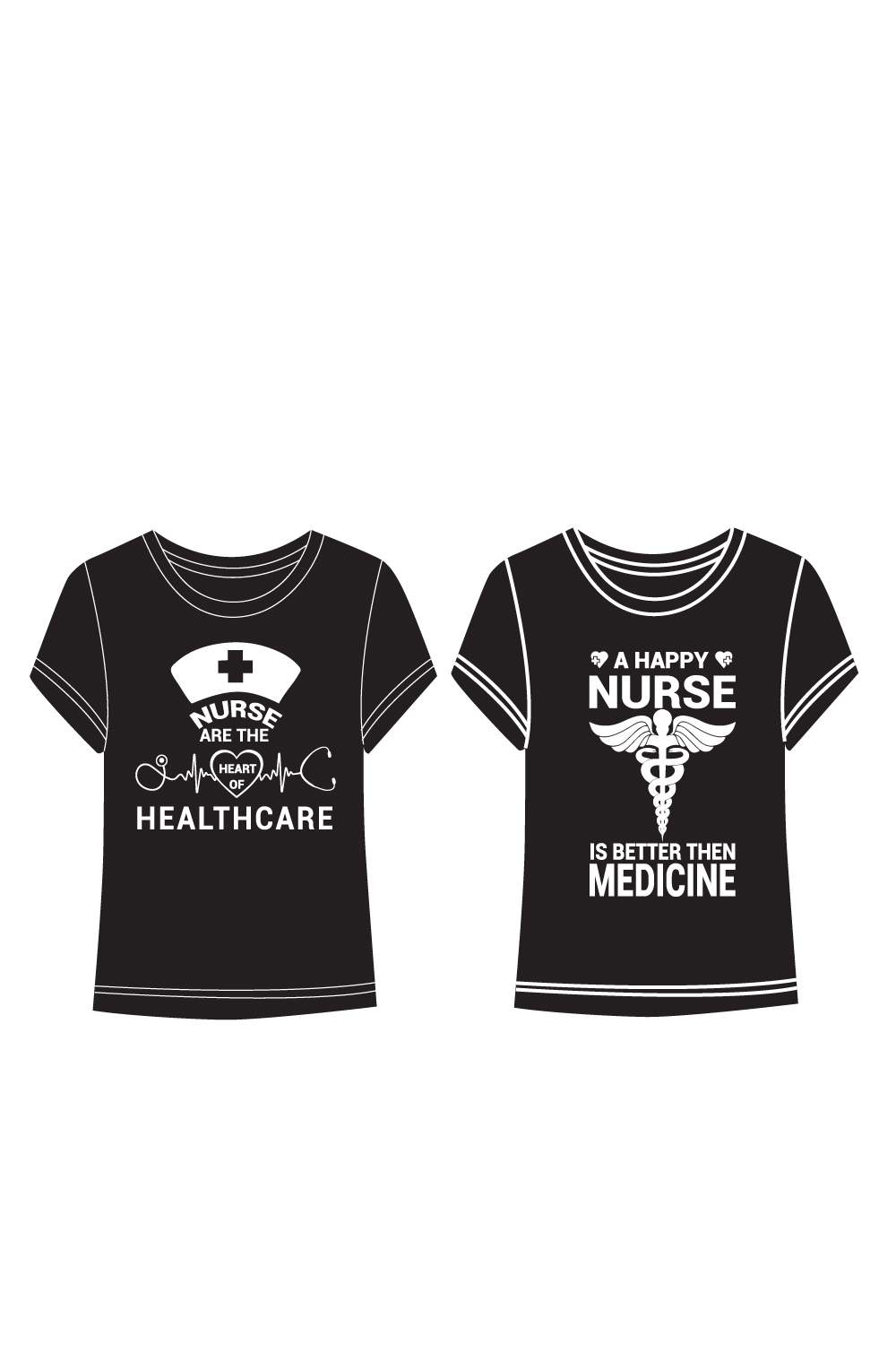 Nurse T-shirt Design pinterest preview image.
