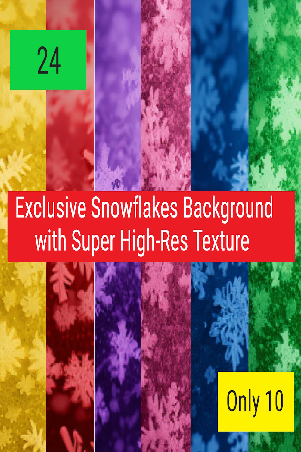 Exclusive Snowflakes Background with Super High-Res Texture -Only 10 pinterest preview image.