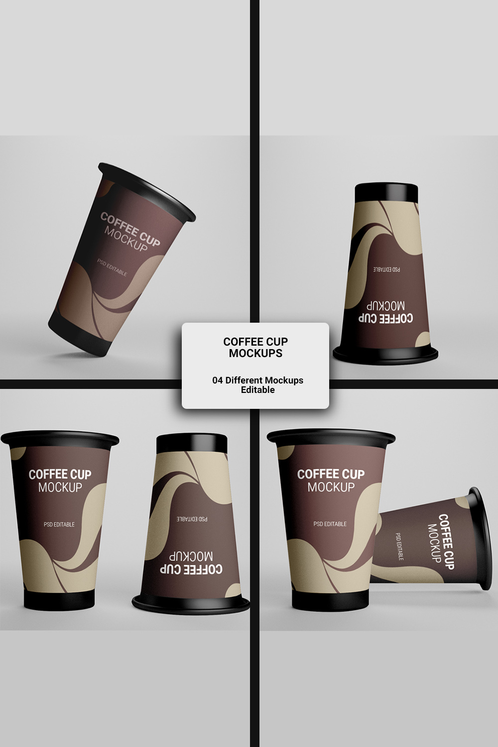 PSD Coffee Cup Mokcups pinterest preview image.