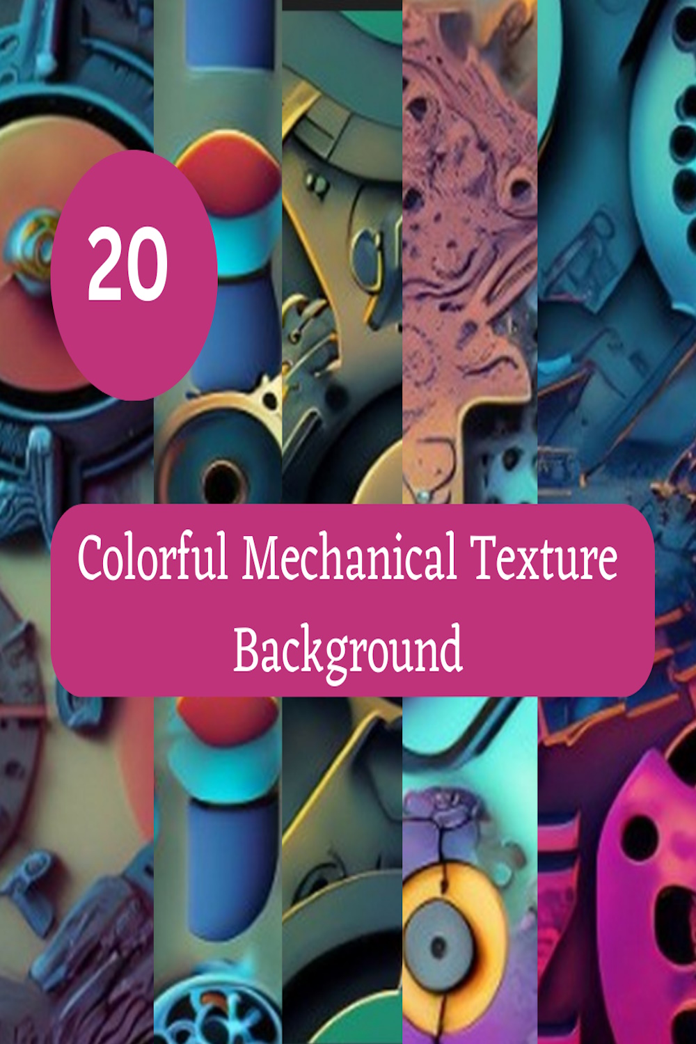 Colorful Mechanical Texture Background with Super High-Res Texture Only 9 pinterest preview image.