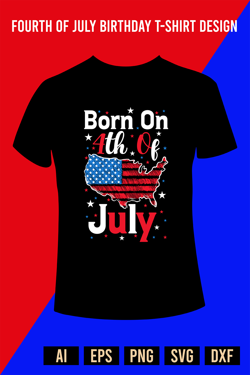 Fourth of July Birthday T-Shirt Design - MasterBundles