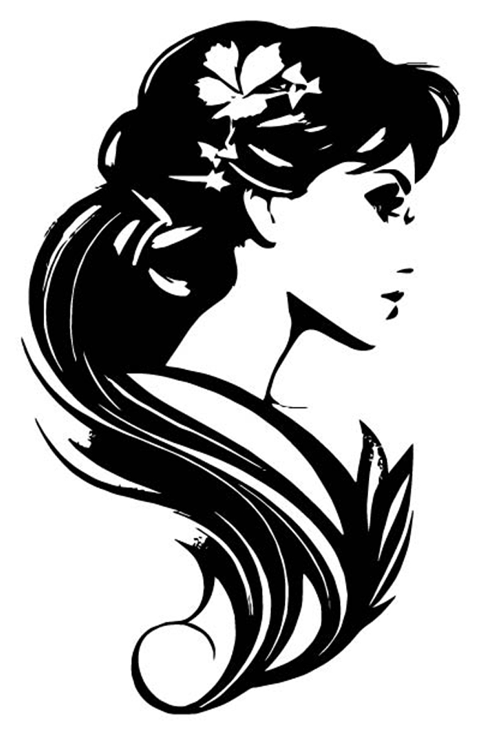Beauty Girl Logo Illustration pinterest preview image.