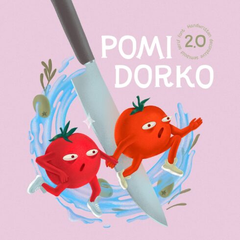 Handwritten decorative semi bold serif font Pomidorko 20 cover image.