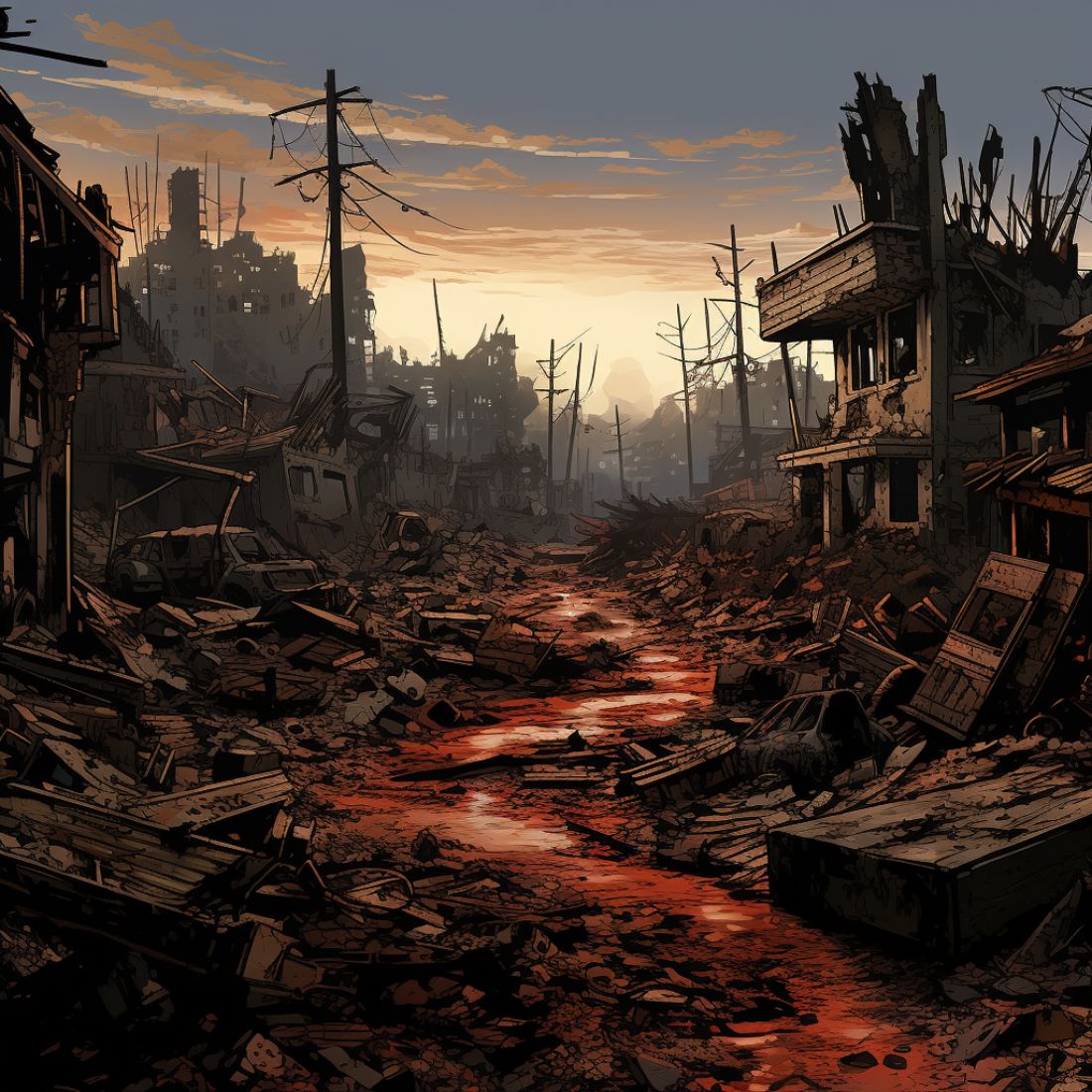 Post-apocalyptic scenes preview image.